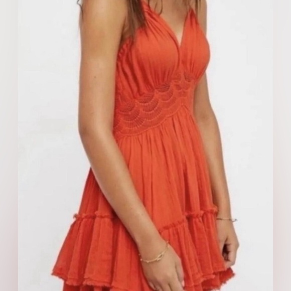 Free People 200 Degrees Lace Embellished Mini Dress - Picture 2 of 10